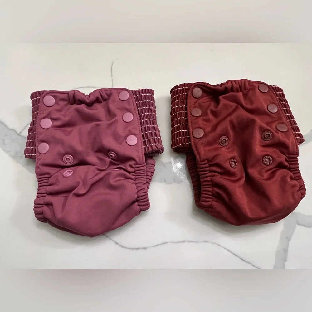 GroVia Kids Adjustable Diaper Covers - Rose & Burgundy
